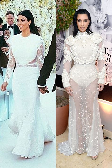 kim kardashian white lace dress givenchy|kim kardashian wedding gowns.